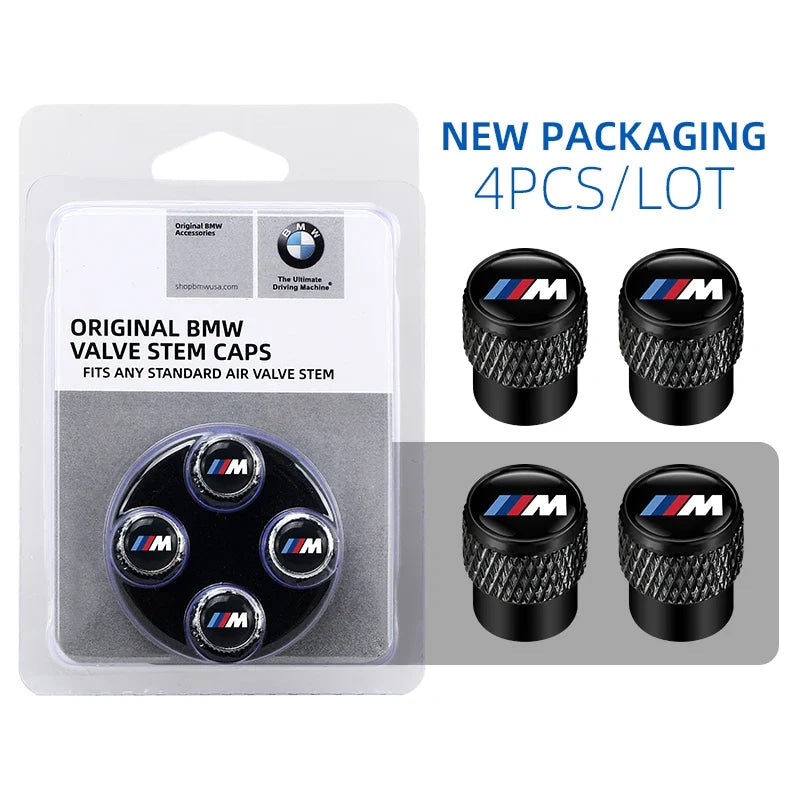 QMM-8685 Car Aluminum Wheel Tire Valve Stem Caps Airtight Covers For BMW M 50th Anniversary Celebration E46 E90 E60 F30 E39 E36