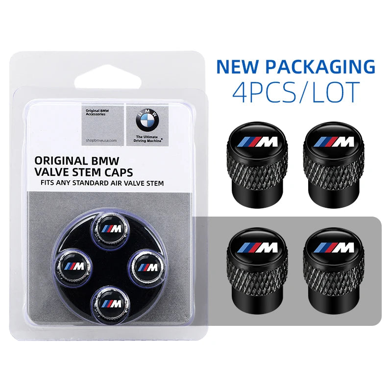 QMM-8685 Car Aluminum Wheel Tire Valve Stem Caps Airtight Covers For BMW M 50th Anniversary Celebration E46 E90 E60 F30 E39 E36