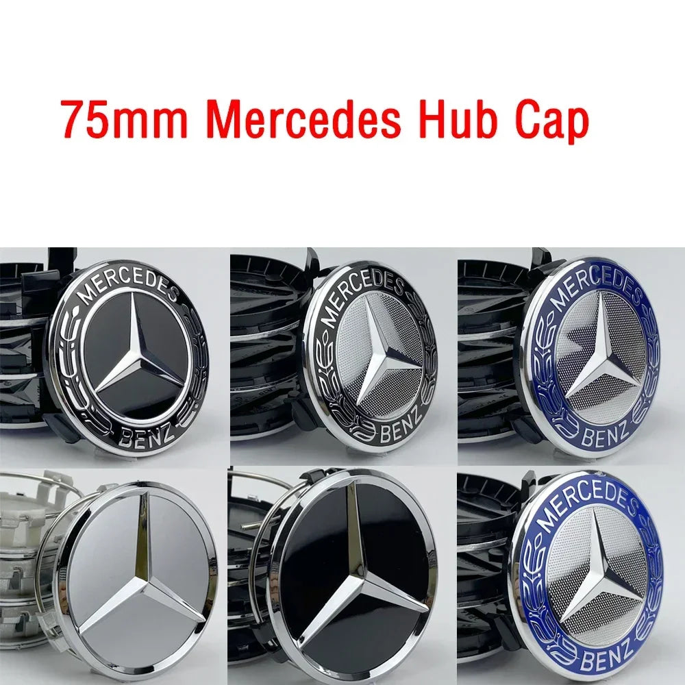 QQ 75MM Car Styling Wheel Center Covers Hub Caps Replacement  Mercedes Benz W211 W203 W204 W210 W124 AMG W202 CLA W212 W220 W205