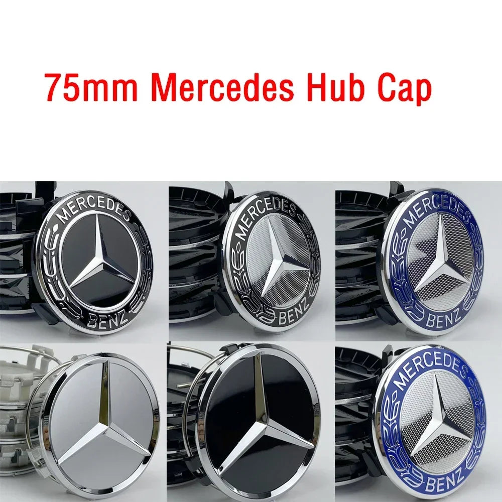 QQ 75MM Car Styling Wheel Center Covers Hub Caps Replacement  Mercedes Benz W211 W203 W204 W210 W124 AMG W202 CLA W212 W220 W205