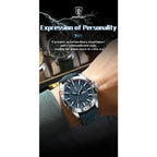 POEDAGAR Original Man Wristwatch Top Luxury Waterproof Luminous Date Week Watch For Men Quartz Sport Leather Men's Watches Reloj