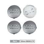 For Audi 4pcs 60mm Car Styling Audi Wheel Center Cap Emblem Hub Covers Badge For Audi B5 B6 B7 B8 B9 D3 Q3 Q5 Q7 TT A1 A3 A4 A5