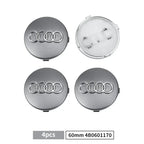 For Audi 4pcs 60mm Car Styling Audi Wheel Center Cap Emblem Hub Covers Badge For Audi B5 B6 B7 B8 B9 D3 Q3 Q5 Q7 TT A1 A3 A4 A5