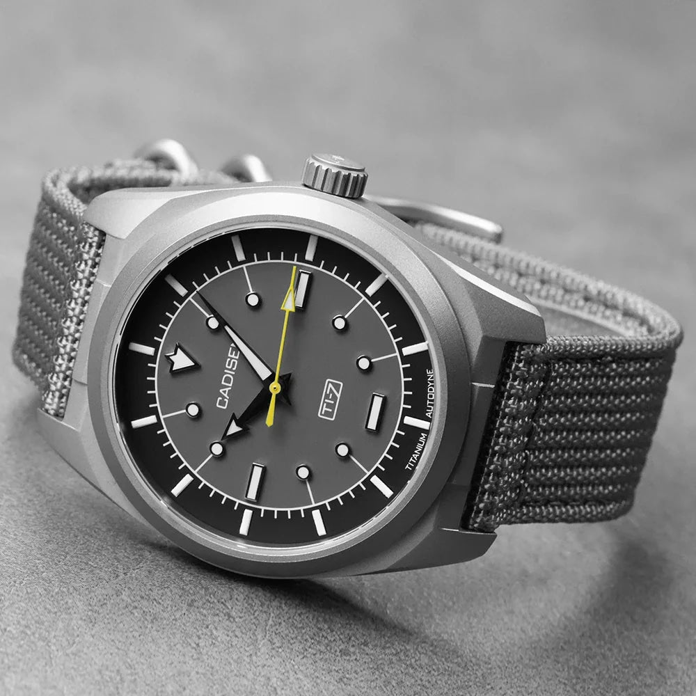 CADISEN TI-7 Autodyne 2026 NEW Titanium Automatic Mechanical Watch Man Canvas Wristwatch MIYOTA 8215 Luminous Waterproof Watches