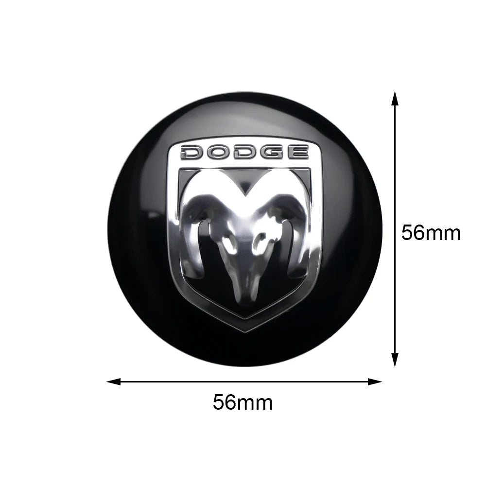 56MM Car Wheel Center Cover Sticker Hub Cap Accessories For Dodge Durango Caliber Dakota Neon SRT SXT Nitro Avenger Dart Viper
