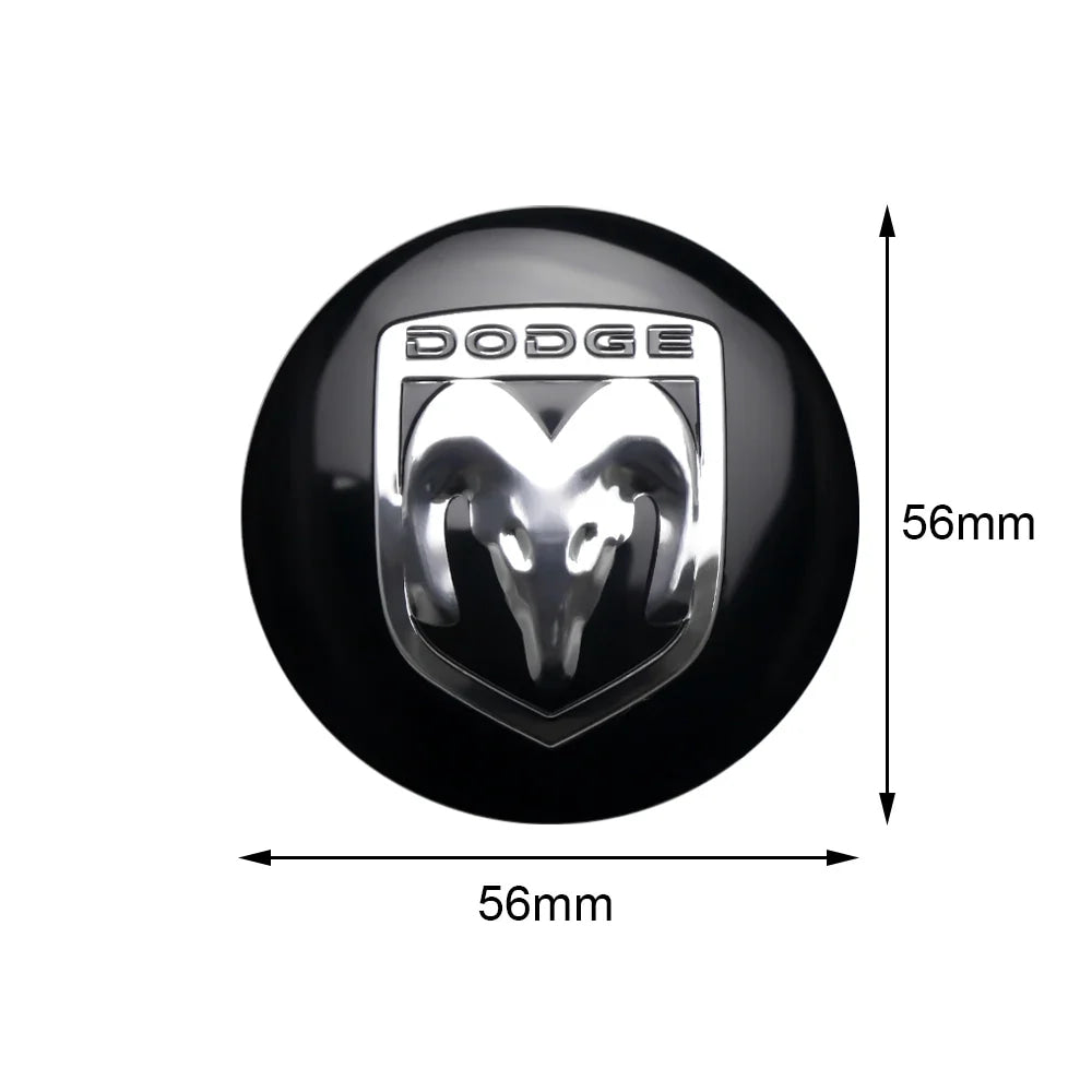 56MM Car Wheel Center Cover Sticker Hub Cap Accessories For Dodge Durango Caliber Dakota Neon SRT SXT Nitro Avenger Dart Viper