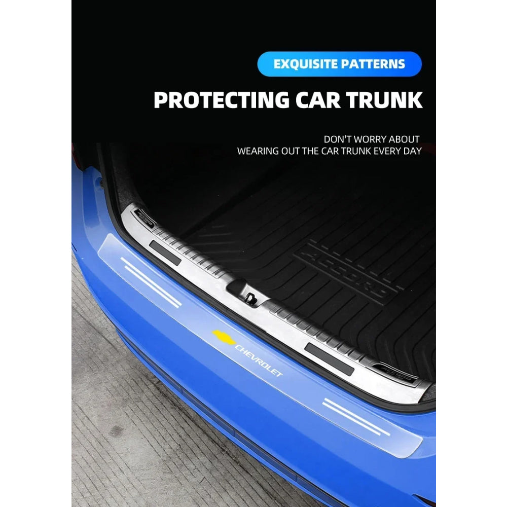 Car Transparent Rear Guard Plate Trunk Sticker For Chevrolet Silverado Impala Malibu Equinox Cruze Camaro Tahoe/Suburban Cavalie