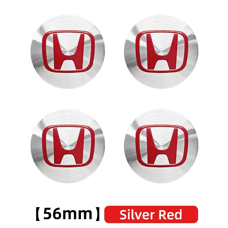 4pcs 56mm 60mm 65mm Car Wheel Hub Centre Cap Badge Emblem Hub Center Cover Car Sticker for Honda Civic Accord Cr-v Fit Crosstour