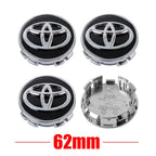 56/62mm Car Wheel Hub Center Caps 4PCS For Toyota Yaris Prius Rav4 Land Cruiser Highlander TRD Corolla C-HR Aygo Mod Parts