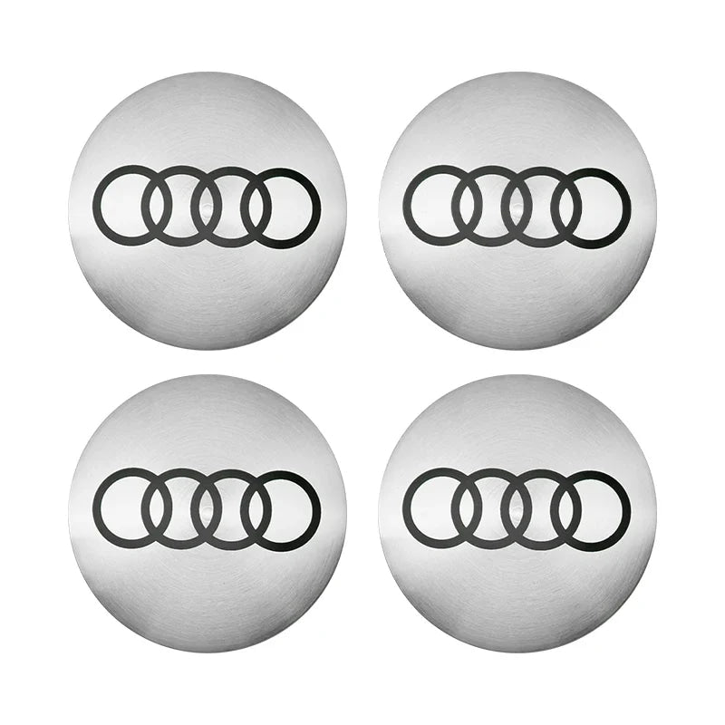 4Pc 56mm Car Wheel Center Hub Cap Rim Cover Emblem Stickers For Audi sline Rs A4 B7 B8 B9 A3 8P 8L 8V A5 A6 C6 C5 C7 A1 A7 A8 Q2
