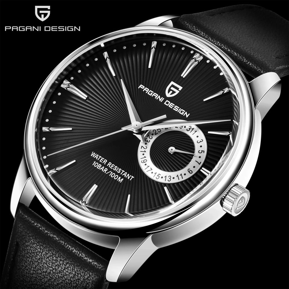 2026 Pagani Design Reloj Hombre PD1654 Quartz Watch Men 100M Water Resistant Leather Strap  Fashion Business Wristwatch reloj