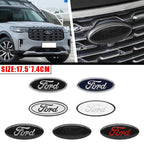 Car Front Grille Emblem Rear Trunk Logo Badge For Ford Fiesta Focus 2 3 Mondeo Edge Ranger Fusion Kuga S-MAX Transit Accessories