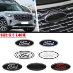 Car Front Grille Emblem Rear Trunk Logo Badge For Ford Fiesta Focus 2 3 Mondeo Edge Ranger Fusion Kuga S-MAX Transit Accessories