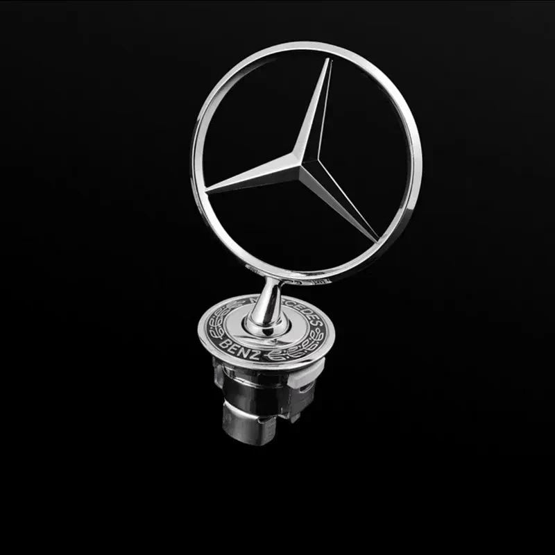 Car Bonnet Label Badge 3D Star Zinc Alloy Car Front Hood Emblem Mercedes Benz  W203 W204 W205 W206 W212 W213 W222 W223 E300