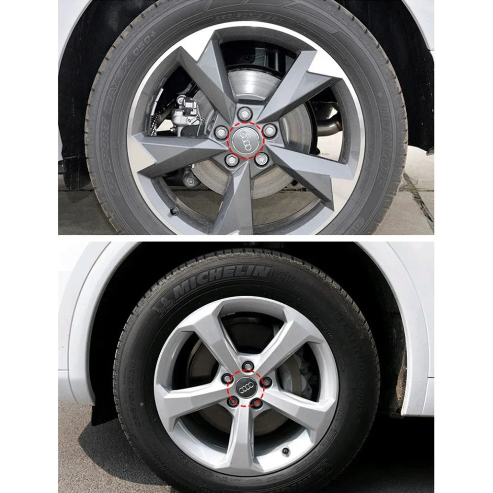 4pcs 60mm 61mm 68mm  Audi Hub Caps Car Wheel Center Caps  For Audi A1 A2 A3 A4 A5 A6 A7 A8 S3 S6 Q3 Q5 Q7 Accessories