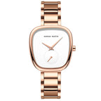 2025 nuevo reloj de pulsera de cuarzo para mujer 34mm barril de vino oro rosa cronómetro negro estilo minimalista de moda relojes ovalados para mujer