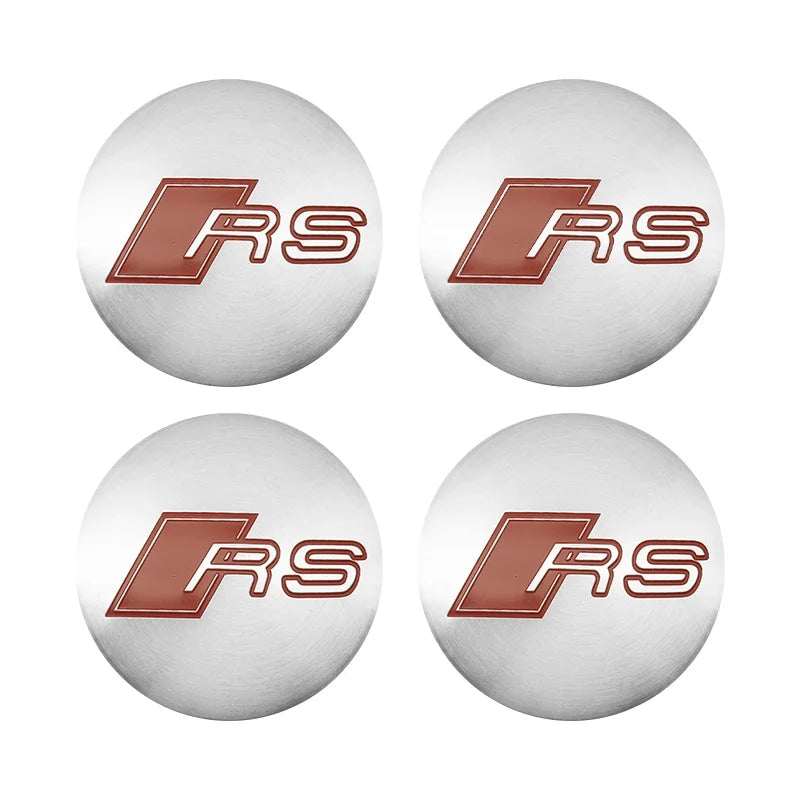 4Pc 56mm Car Wheel Center Hub Cap Rim Cover Emblem Stickers For Audi sline Rs A4 B7 B8 B9 A3 8P 8L 8V A5 A6 C6 C5 C7 A1 A7 A8 Q2