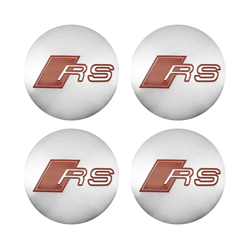4Pc 56mm Car Wheel Center Hub Cap Rim Cover Emblem Stickers For Audi sline Rs A4 B7 B8 B9 A3 8P 8L 8V A5 A6 C6 C5 C7 A1 A7 A8 Q2