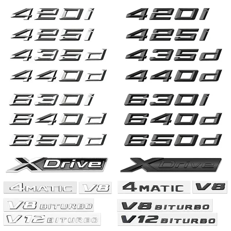 ABS logo glossy black car sticker badge sticker body luggage decoration BMW M logo 420i 428i 425d 435d 630i 650i 630d 640d 650d