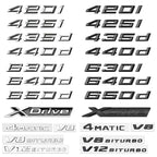 ABS logo glossy black car sticker badge sticker body luggage decoration BMW M logo 420i 428i 425d 435d 630i 650i 630d 640d 650d