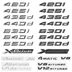 ABS logo glossy black car sticker badge sticker body luggage decoration BMW M logo 420i 428i 425d 435d 630i 650i 630d 640d 650d