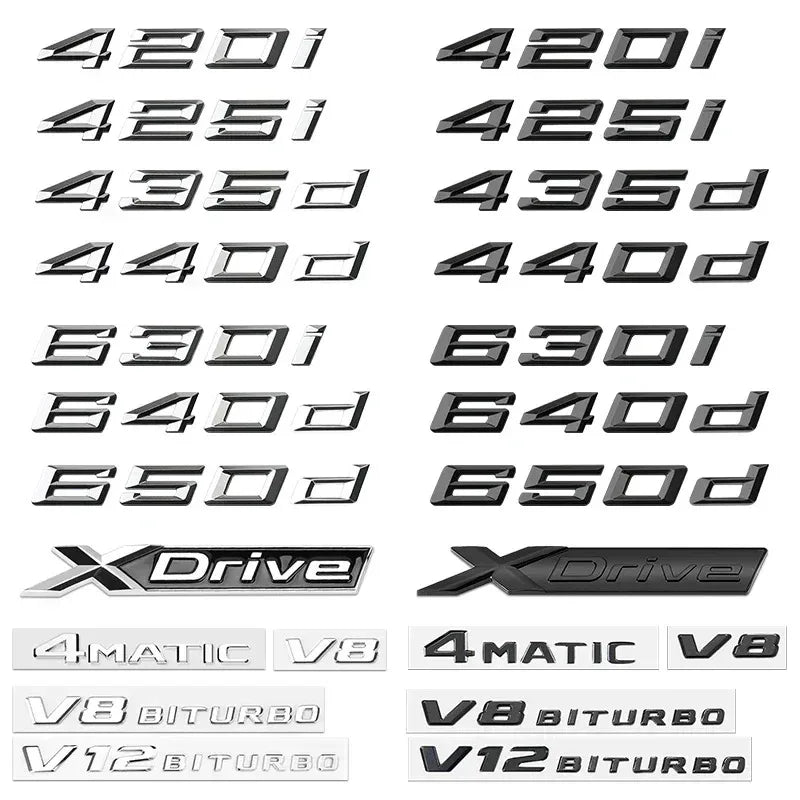 ABS logo glossy black car sticker badge sticker body luggage decoration BMW M logo 420i 428i 425d 435d 630i 650i 630d 640d 650d