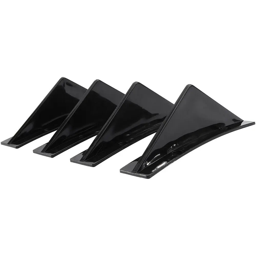 LAICY For Chevy Corvette C7 Z06 GS 14-19 Car Rear Bumper Lip Rear Diffuser Shark Fins Curved Spoiler Lip Wing Splitter 4 Fin