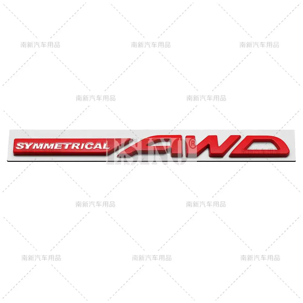 Symmetrical AWD Car Emblem Adhesive Metal Zinc Alloy Fender Badge for Subaru Legacy Forester XV Outback BRZ