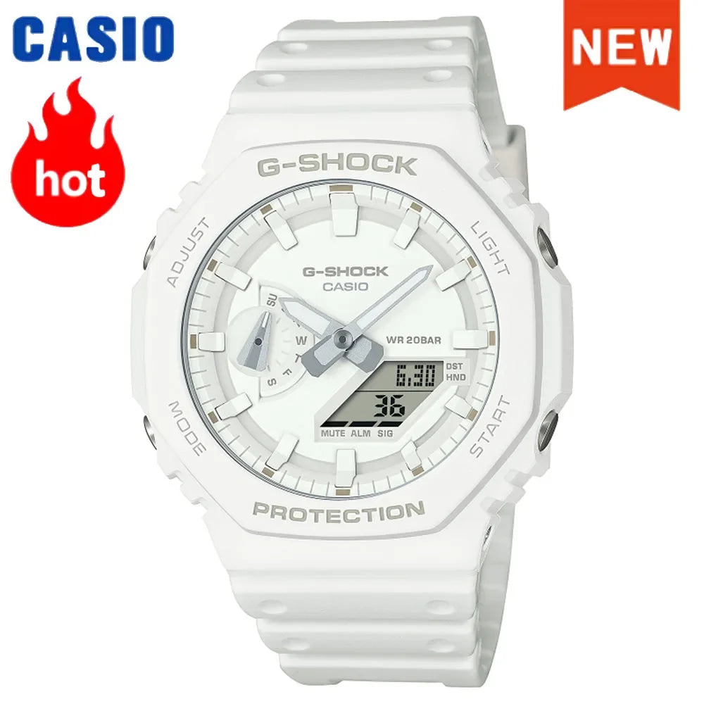 2026 Casio GA-2100 series men's watch Flame Inside trendy sportsmultifunctional fashion anti-shock color disc watch G-SHOCK
