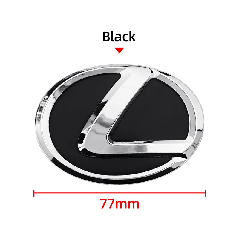 For Lexus ES240 ES250 IS250 LX460 RX270 RX300 RX350 65mm 77mm Metal Steering Wheel Emblem Logo Badge Sticker Decal Accessory