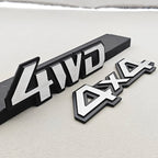 3D Metal Car Logo 4WD 4X4 Emblem Badge for Toyota Subaru Honda Jeep SUV Off Road Chrome Black Sticker Accessories