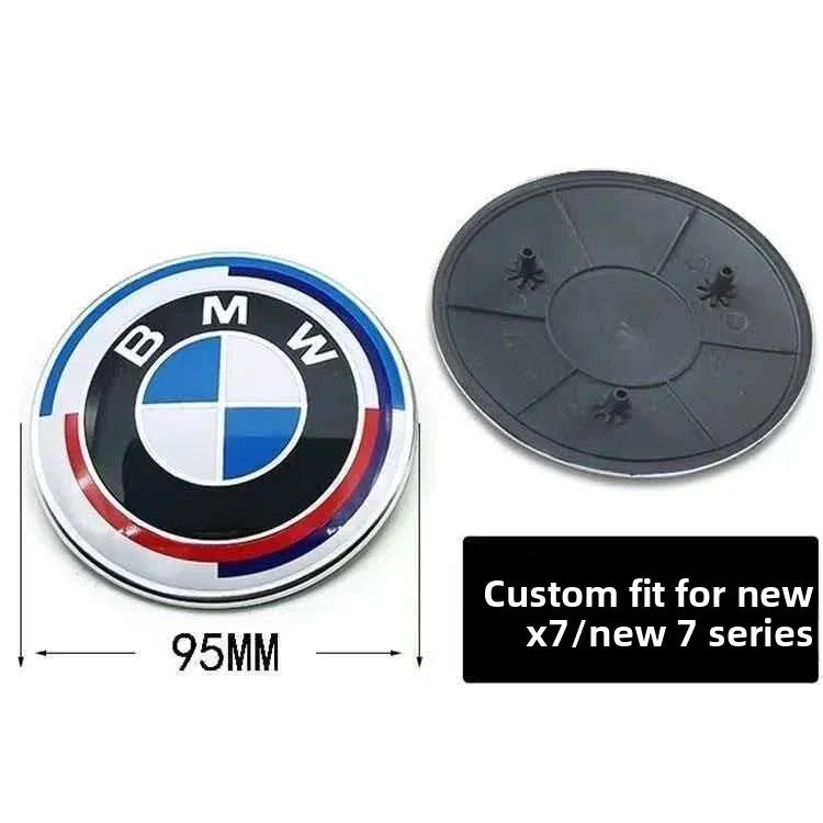 ABS Front Hood Badge For BMW New 7 Series G11 G12 G70 G07, 735Li 740Li 760i, 95MM Car Front Logo Emblem, Auto Replacement Access