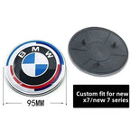 ABS Front Hood Badge For BMW New 7 Series G11 G12 G70 G07, 735Li 740Li 760i, 95MM Car Front Logo Emblem, Auto Replacement Access