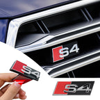 1PCS Car Front Grille Badge Decoration Plastic Sticker Exterior Modification Center Cover For Aud S4 S3 S5 S6 S7 S8 B7 B6 Q2 C6