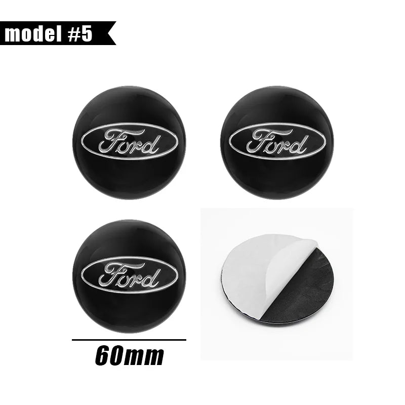 4Pc 65mm 60mm 56mm Car Wheel Center Hub Cap Cover Badge Stickers For Ford F150 Focus Ranger Fiesta Transit Mustang Mondeo Fusion
