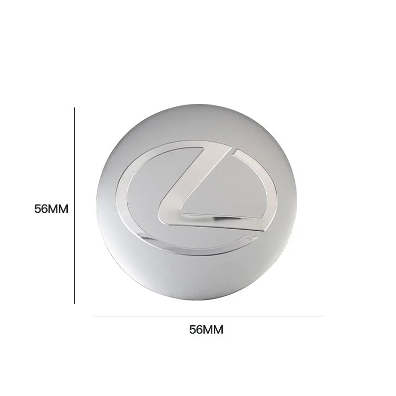 4Pcs 56MM Car Wheel Center Hub Cap Rim Cover Emblem Stickers For Lexus IS250 IS200 CT200h GS300 LS430 RX450h LX570 IS300 ES RX