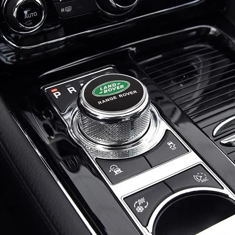 Shift Knob Decoration Metal Cover Car Console Button Sticker For Land Rover Discovery 2 3 4 Range Rover Freelander SV SVR Velar