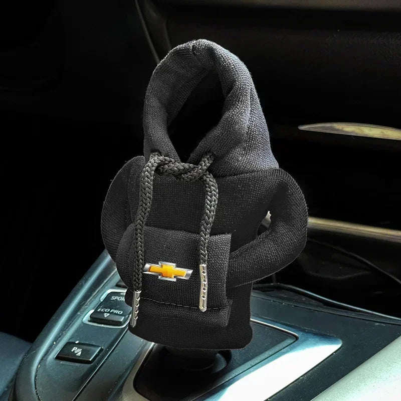 Fashion Car Decor Dust Proof Car Shift Knob Hoodie Handle Cover For Chevrolet Silverado Impala Malibu Equinox Cruze Camaro