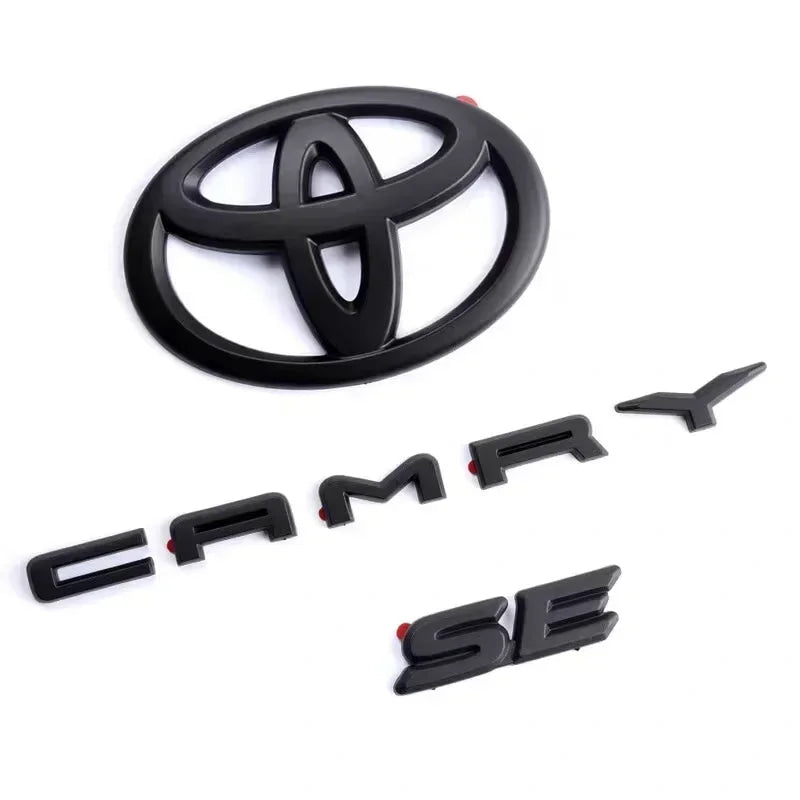 3pcs ABS Overlay logo for Toyota 2018-2024 Camry modified three-dimensional covering 3D SE XSE trunk sticker car accessories