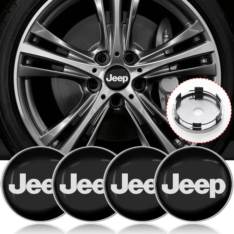4Pcs 56/60mm Car Wheel Center Hub Cap Car Accessorie for JEEP Wrangler Grand Cherokee JK TJ Compass Renegade Patriot Trail Hawk