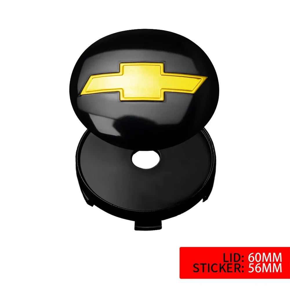 4PCS 56MM/60MM Car Wheel Center Hub Caps Tire Rim Covers Auto Accessories for Chevrolet Cruze Lacetti Sonic Spark Sail Aveo T250