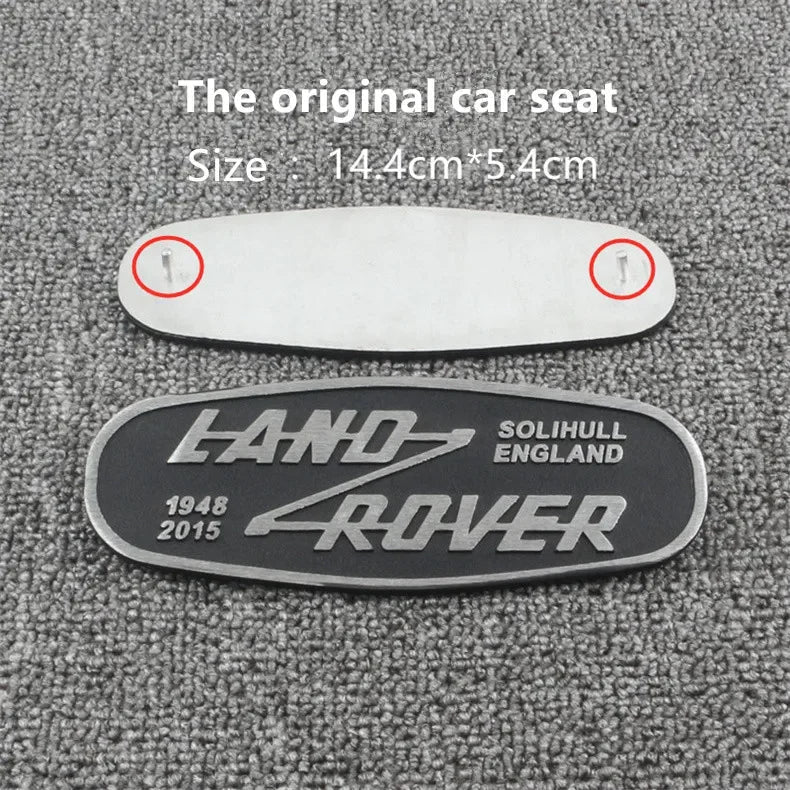 3D Metal Car Front Grille Emblem for Land Rover SOLIHULL ENGLAND Logo Sticker Defender 2015 Auto Badge Decoration Accessories