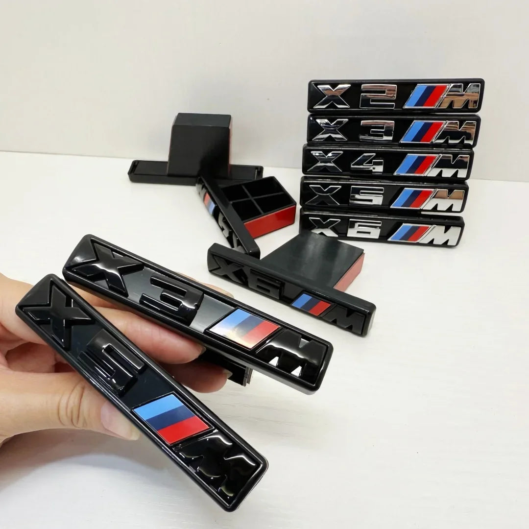 It is suitable for sports labeling of X-series ABS badge M in BMW X-series modified car logo X2M X3M X4M X5M X6M.