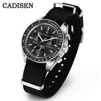 CADISEN New Men's Watches Luxury Quartz Wrist Watch For Men Sapphire AR Coated Crystal Canvas VK68 Speed Chronograph Automatic
