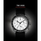 CADISEN New Men's Watches Luxury Quartz Wrist Watch For Men Sapphire AR Coated Crystal Canvas VK68 Speed Chronograph Automatic