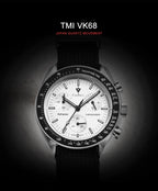 CADISEN New Men's Watches Luxury Quartz Wrist Watch For Men Sapphire AR Coated Crystal Canvas VK68 Speed Chronograph Automatic