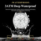POEDAGAR Luxury Man Wristwatch Chronograph Date Waterproof Leather Men Watch Casual Quartz Men's Watches Sports Male Clock Reloj