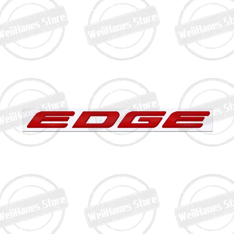 Metal 3D For Ford Fiesta Edge Badge Letter Logo Car Rear Trunk Body Sticker Emblem Glossy Black Accessories
