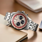 BERNY Chronograph Watches for Men Aviation Multifunction Quartz Men's Watch Date Sapphire Super Luminous Luxury Wristwatch