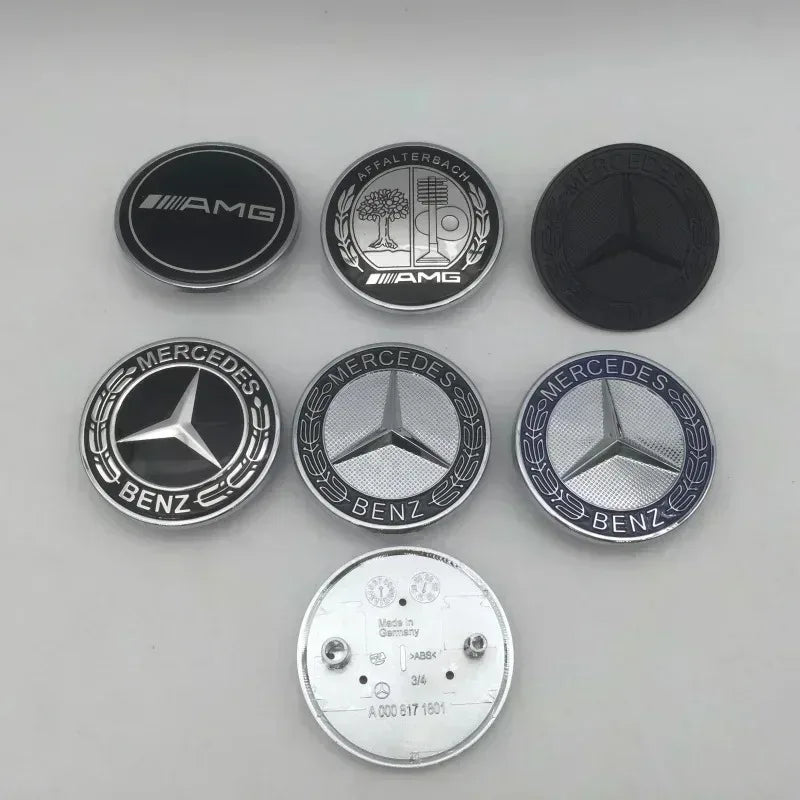 1pcs 3D ABS for AMG 57mm 2 pins Car Front Hood Emblem Bonnet Sticker Badge Decal Styling auto accessories